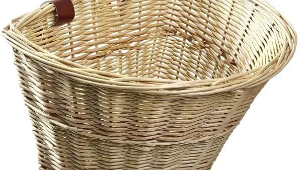 ProSource Wicker Front Handlebar Bike Basket Cargo