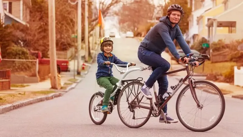 How to Pull your child while on their own Bike