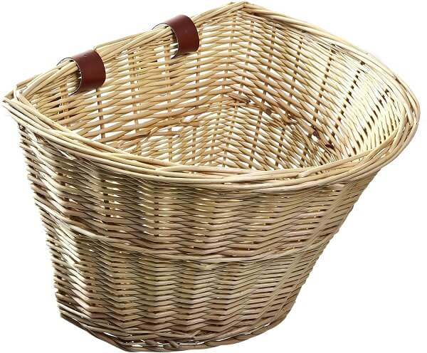 ProSource Wicker Front Handlebar Bike Basket